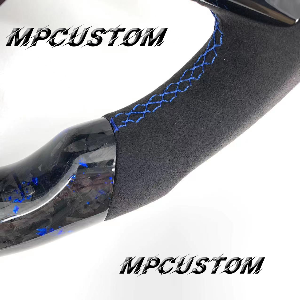 Mpcustom for Mercedes Benz 808AMG /W205 AMG carbon fiber steering wheel gloss and led