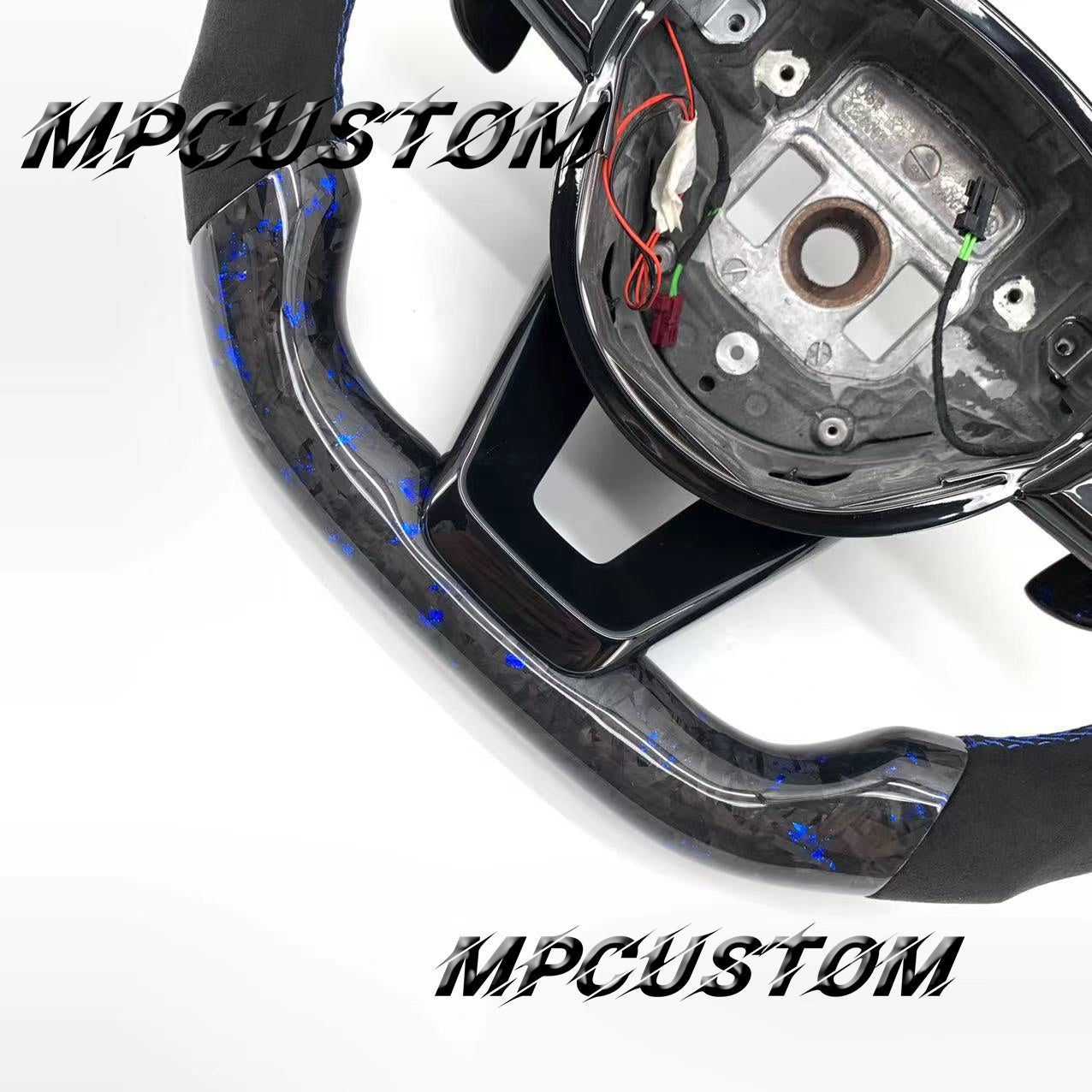 Mpcustom for Mercedes Benz 808AMG /W205 AMG carbon fiber steering wheel round top and led