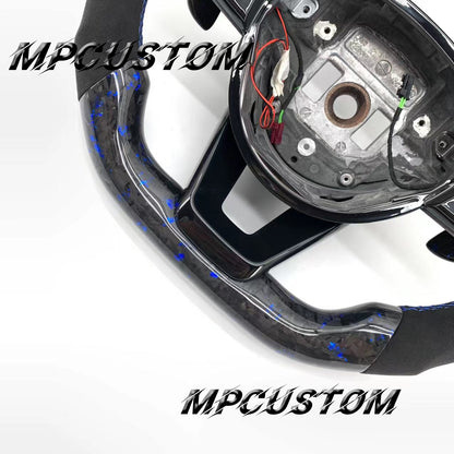 Mpcustom for Mercedes Benz 808AMG /W205 AMG carbon fiber steering wheel round top and led