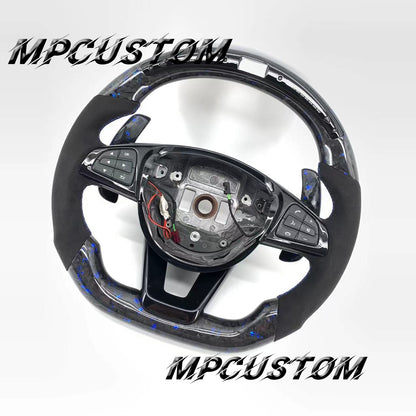 Mpcustom for Mercedes Benz 808AMG /W205 AMG carbon fiber steering wheel gloss and led