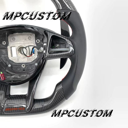 Mpcustom for Mercedes Benz 808AMG /W205 AMG carbon fiber steering wheel smooth and round top