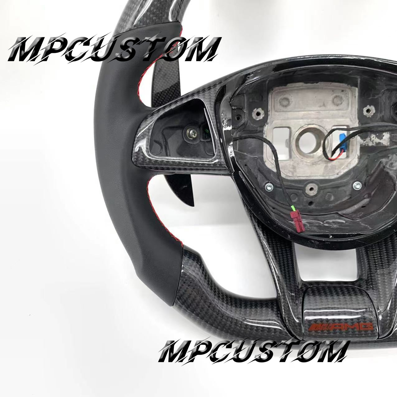 Mpcustom for Mercedes Benz 808AMG /W205 AMG carbon fiber steering wheel smooth