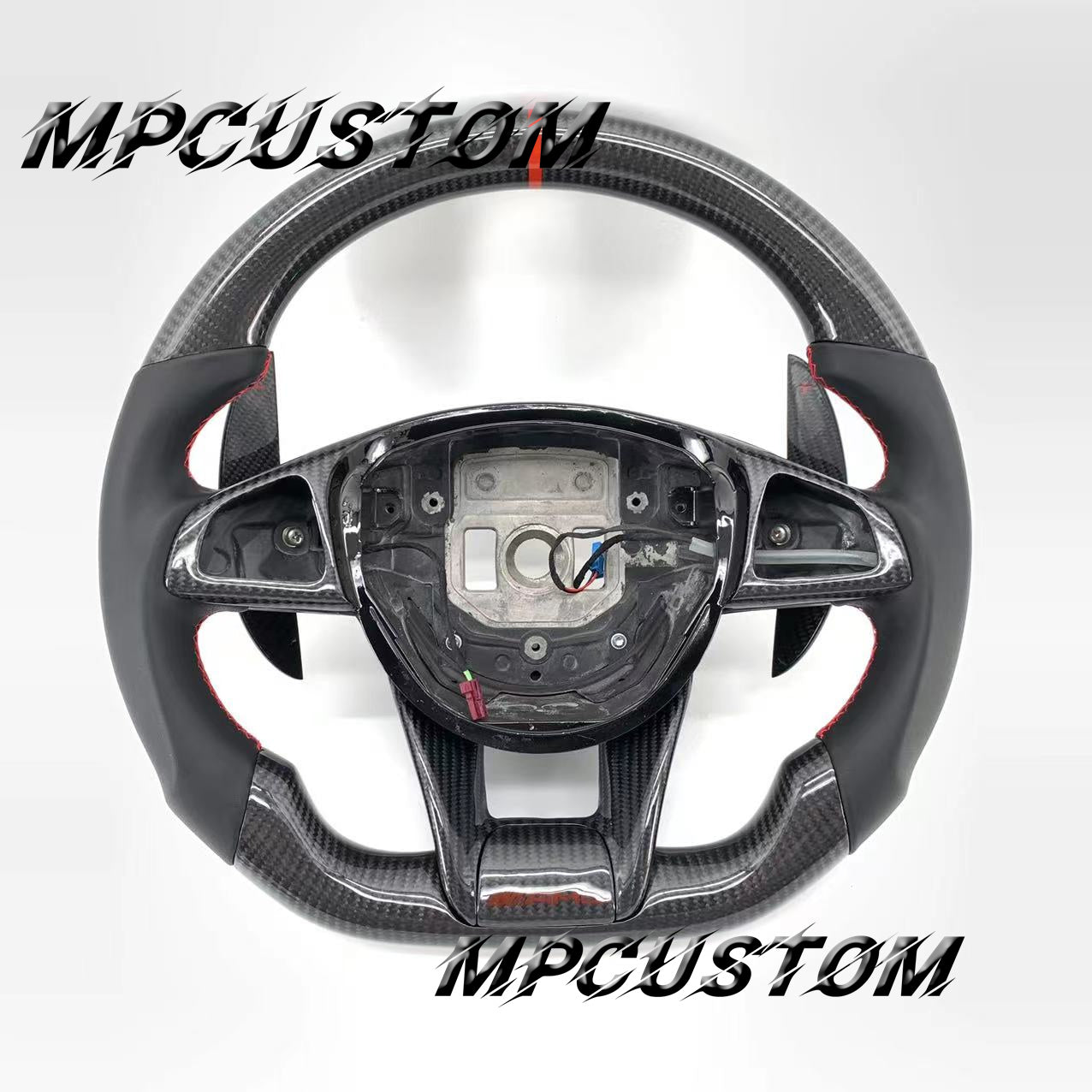 Mpcustom for Mercedes Benz 808AMG /W205 AMG carbon fiber steering wheel smooth and round top