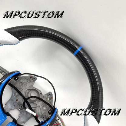 Mpcustom for BMW 2 series F22/F23/F44/F45 carbon fiber steering wheel white perforated leather