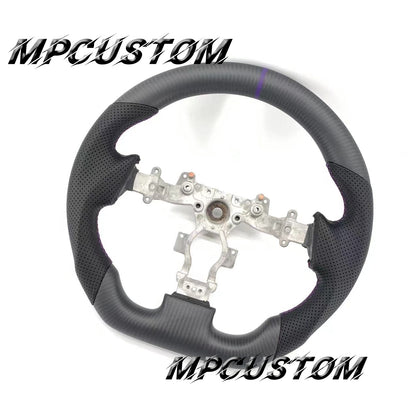 Mpcustom for Nissan GTR R35 2009-2016 carbon fiber steering wheel purple stripe line