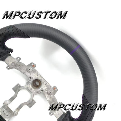 Mpcustom for Nissan GTR R35 2009-2016 carbon fiber steering wheel purple stripe line
