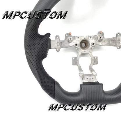 Mpcustom for Nissan GTR R35 2009-2016 carbon fiber steering wheel round top and purple stripe line