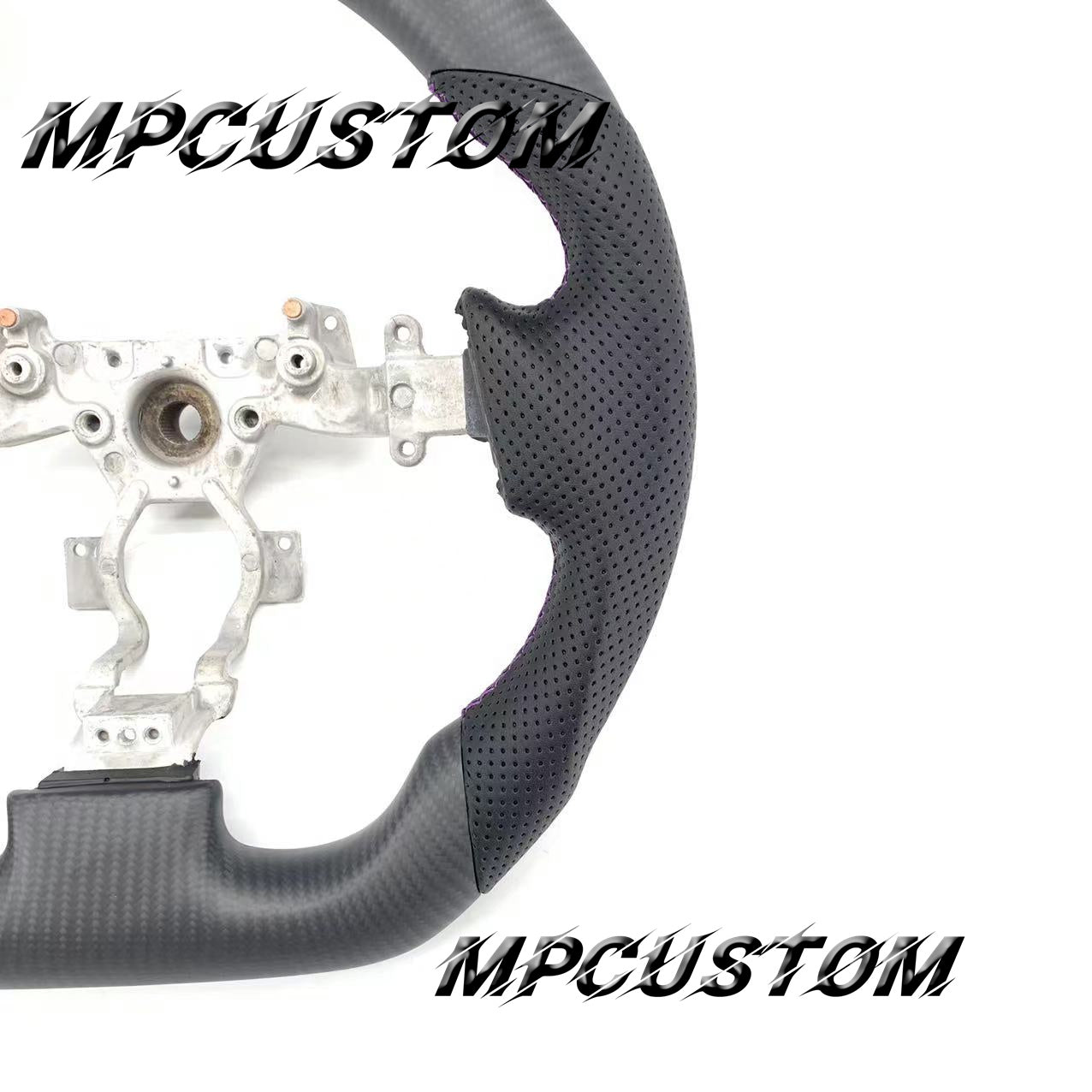 Mpcustom for Nissan GTR R35 2009-2016 carbon fiber steering wheel purple stripe line