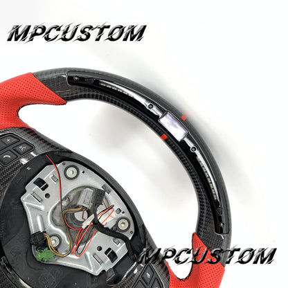Mpcustom for BMW e90 carbon fiber steering wheel black stitching