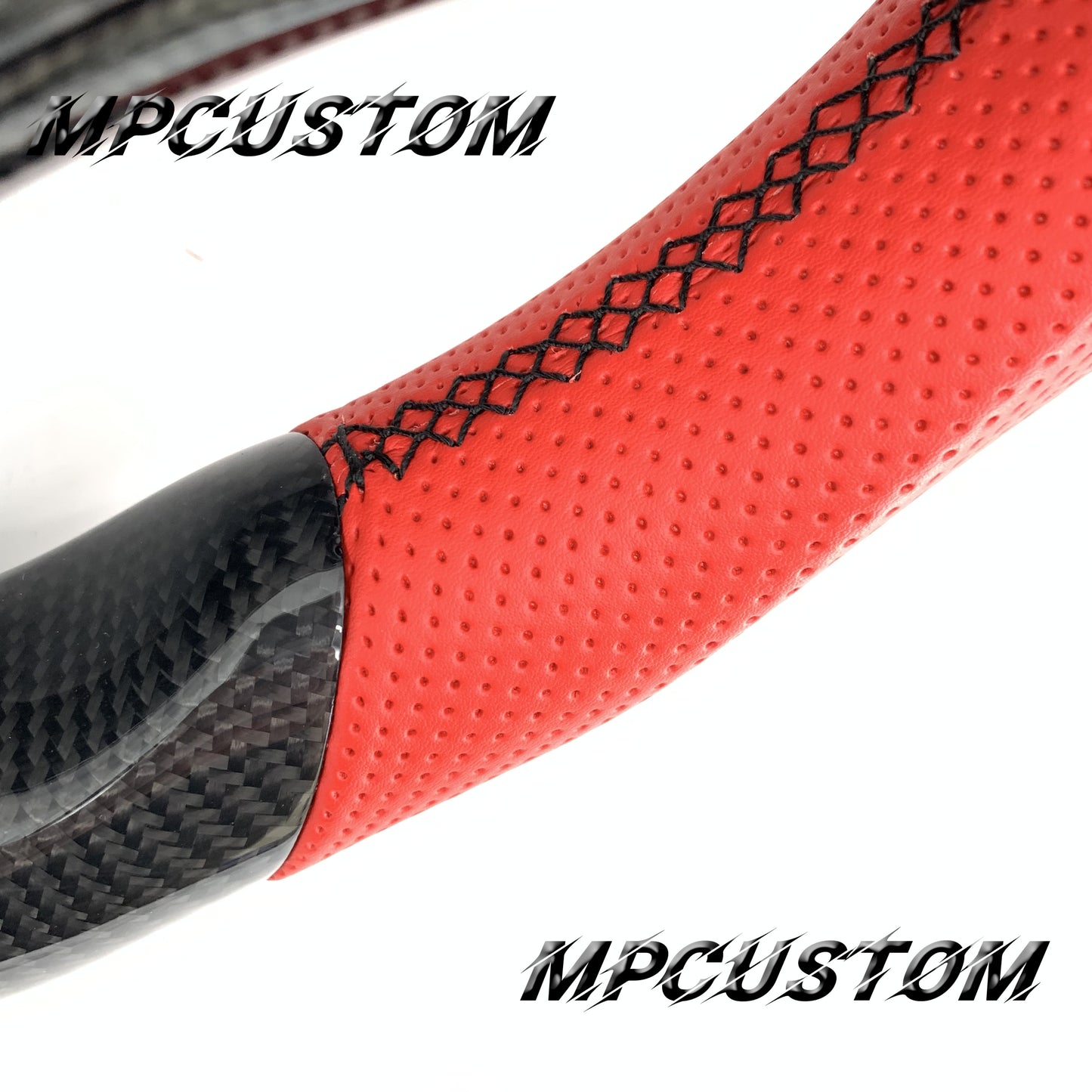 Mpcustom for BMW e90 carbon fiber steering wheel black stitching