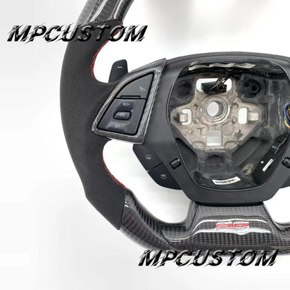 Mpcustom for Chevrolet Camaro 2016-2021 carbon fiber steering wheel red stitching