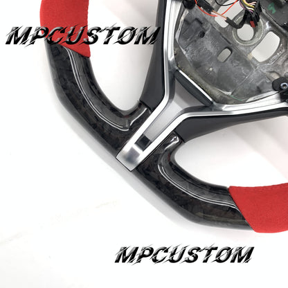 Mpcustom for Maserati Ghibli 2014-2019 carbon fiber steering wheel gloss and led