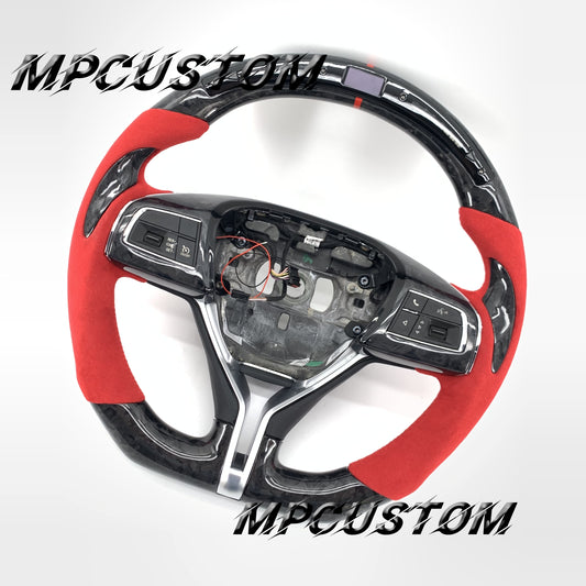 Mpcustom for Maserati Ghibli 2014-2019 carbon fiber steering wheel gloss and led