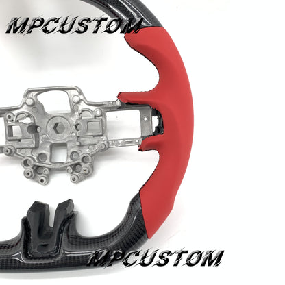 Mpcustom for Ford Mustang 2018-2022 carbon fiber steering wheel round top and smooth