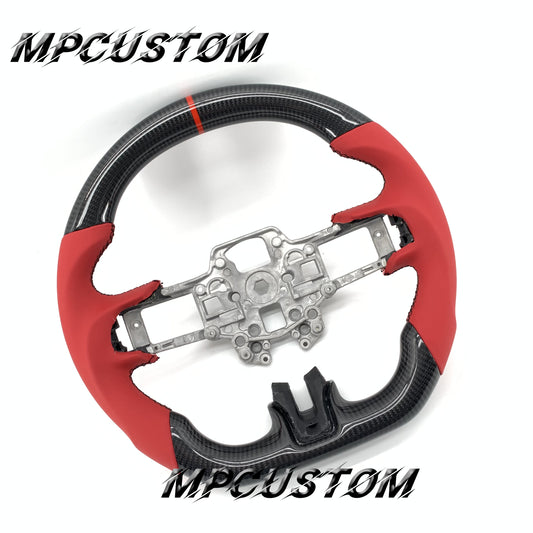 Mpcustom for Ford Mustang 2018-2022 carbon fiber steering wheel flat bottom