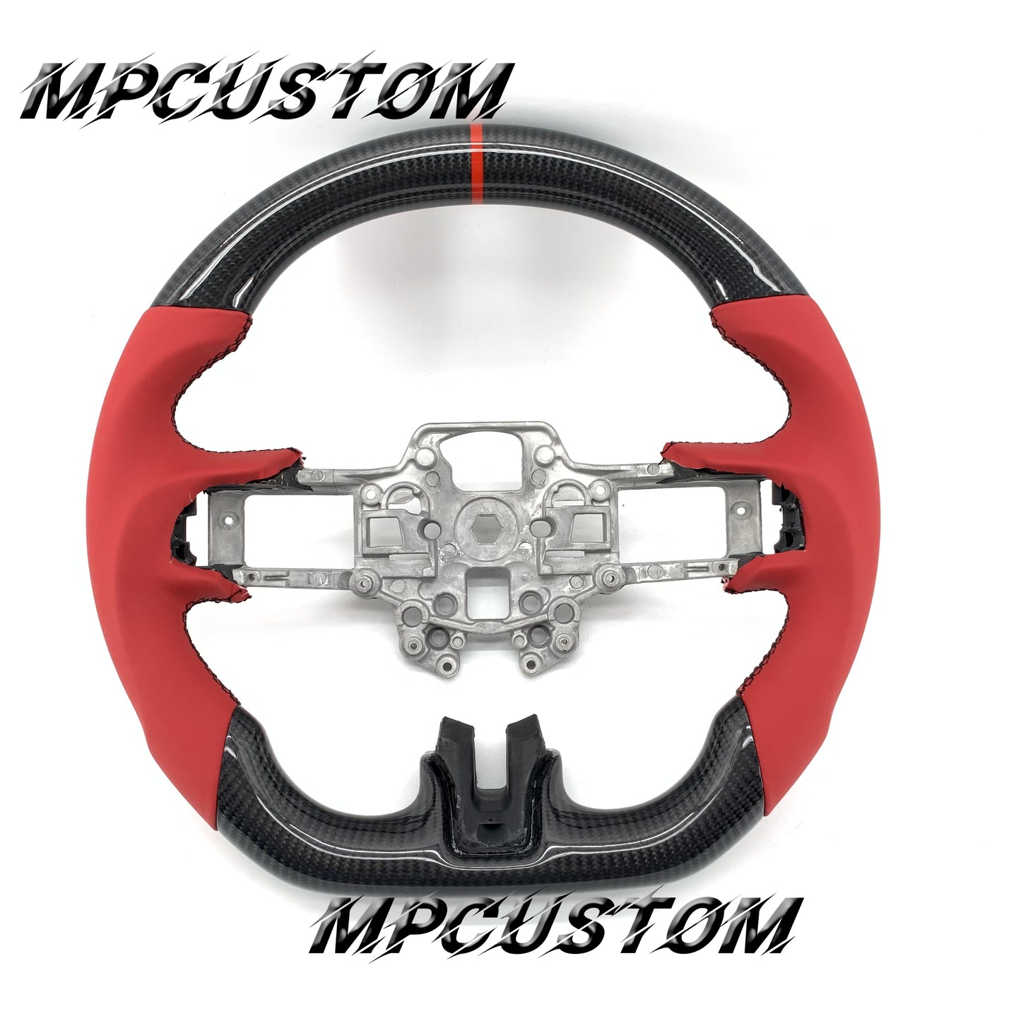 Mpcustom for Ford Mustang 2018-2022 carbon fiber steering wheel round top and smooth