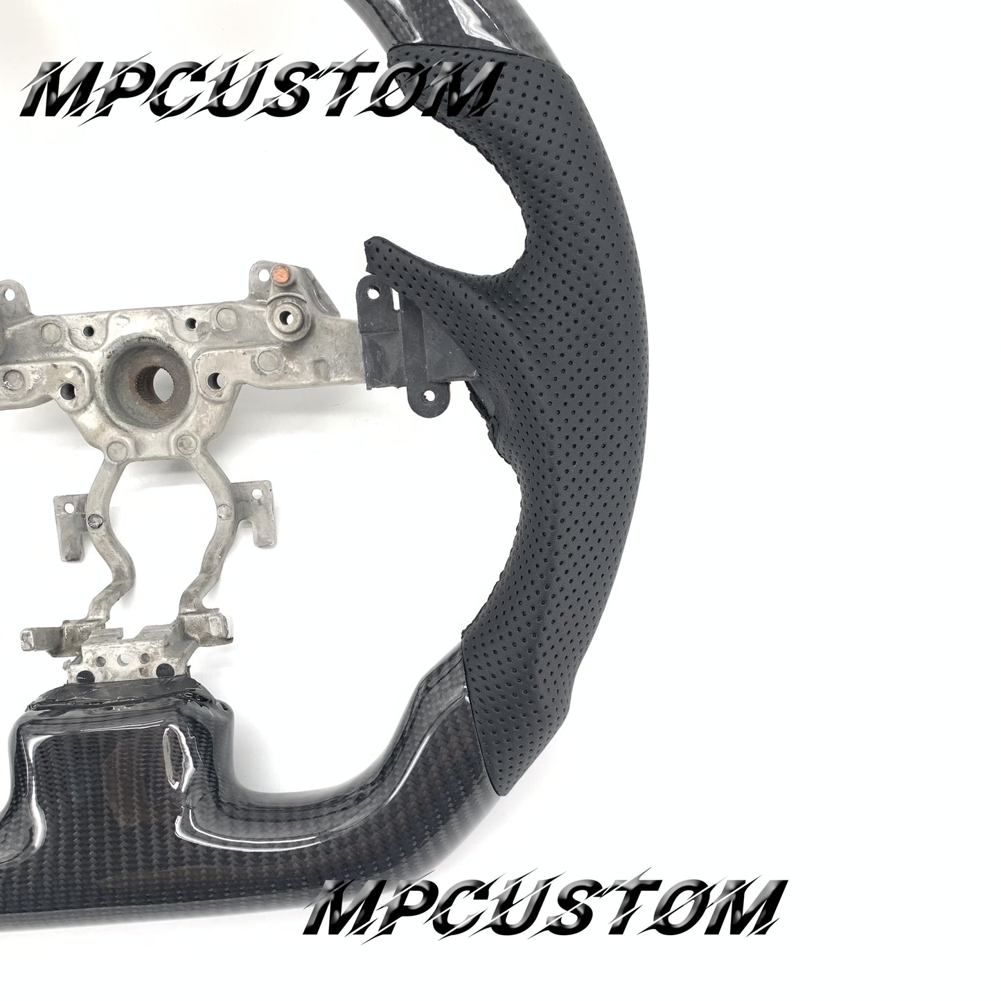 Mpcustom for Infiniti G37 2007-2015 carbon fiber steering wheel gloss and black stitching