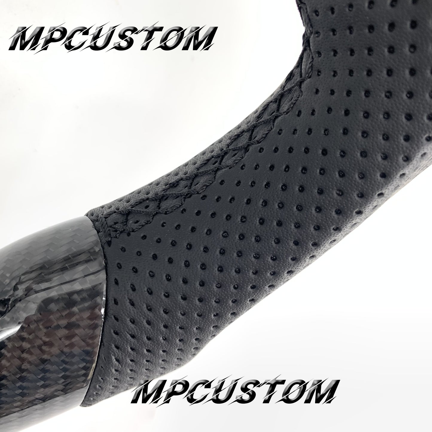 Mpcustom for Infiniti G37 2007-2015 carbon fiber steering wheel gloss and black stitching