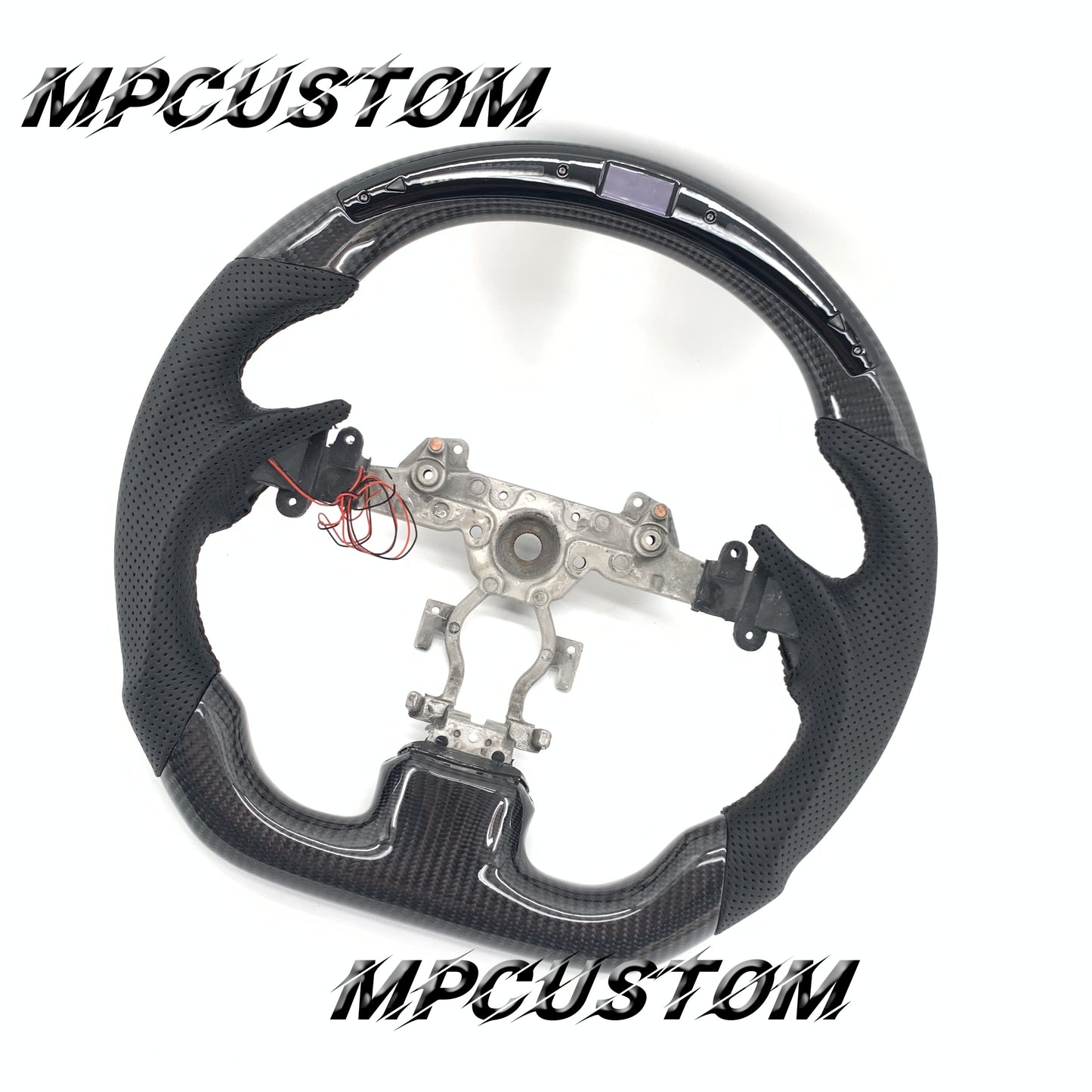 Mpcustom for Infiniti G37 2007-2015 carbon fiber steering wheel gloss and black stitching