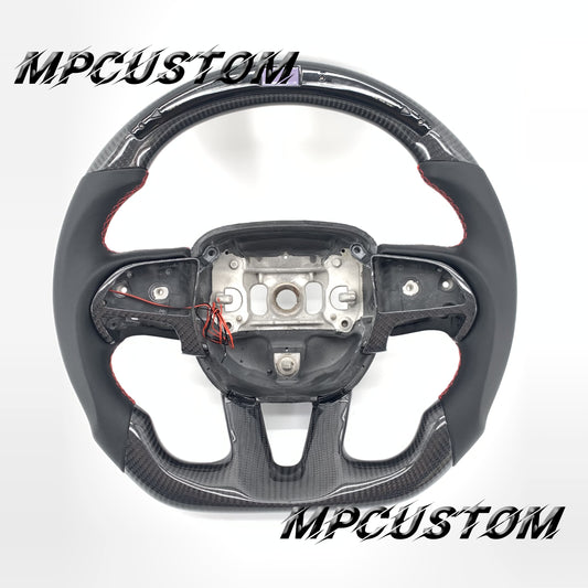 Mpcustom for Dodge SRT Challenger 2015-2021  carbon fiber steering wheel smooth