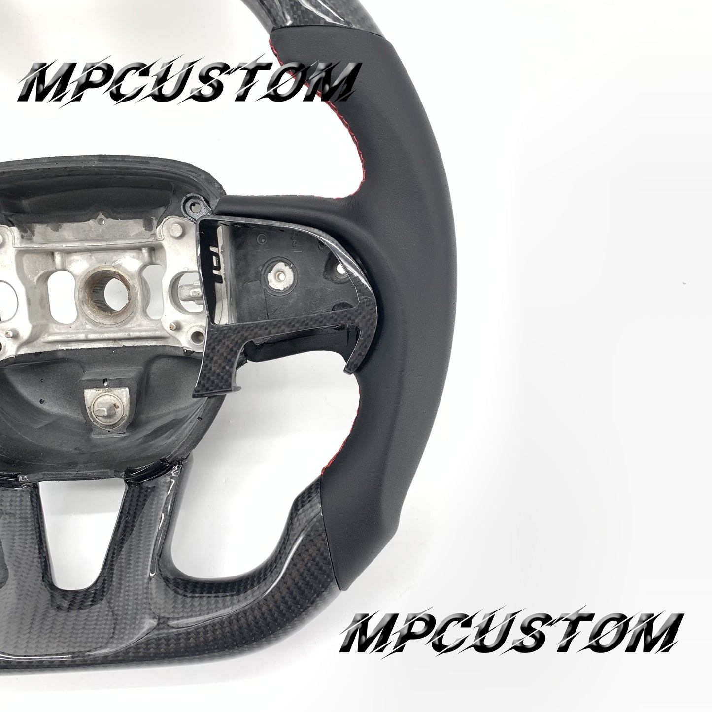 Mpcustom for Dodge SRT Challenger 2015-2021  carbon fiber steering wheel round top and smooth