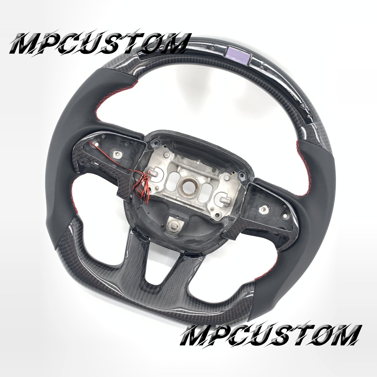 Mpcustom for Dodge SRT Challenger 2015-2021  carbon fiber steering wheel round top and smooth