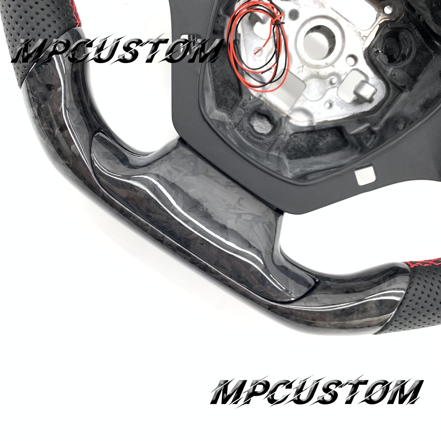 Mpcustom for Chevrolet Camaro 2016-2021 carbon fiber steering wheel perforated leather