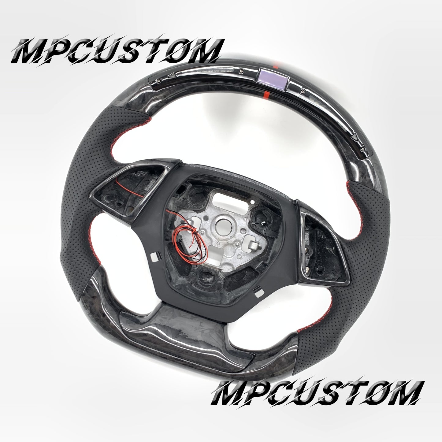 Mpcustom for Chevrolet Camaro 2016-2021 carbon fiber steering wheel perforated leather