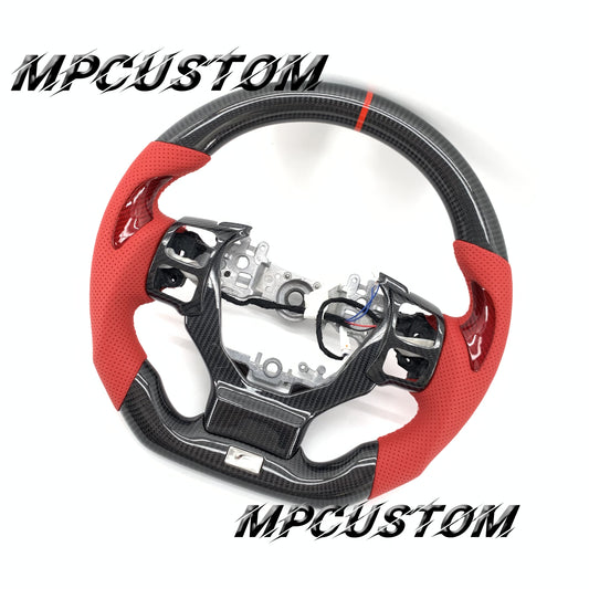 Mpcustom for Lexus IS RCF 2014+ carbon fiber steering wheel red stitching
