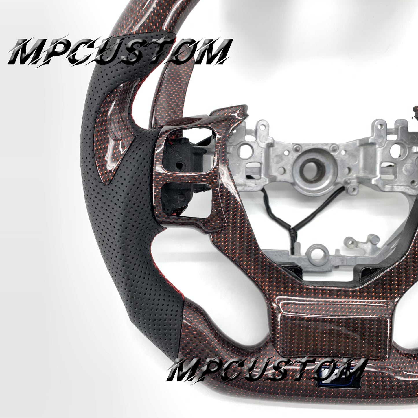 Mpcustom for Lexus IS RCF 2014+ carbon fiber steering wheel gloss and round top