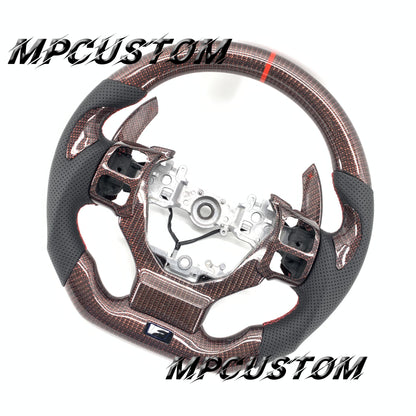 Mpcustom for Lexus IS RCF 2014+ carbon fiber steering wheel gloss and round top