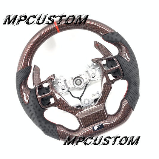 Mpcustom for Lexus IS RCF 2014+ carbon fiber steering wheel red stripe line