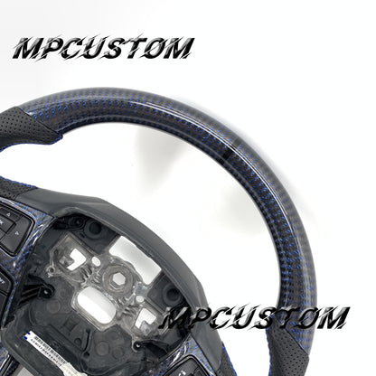 Mpcustom for Ford Focus MK3 ST RS carbon fiber steering wheel black stripe line