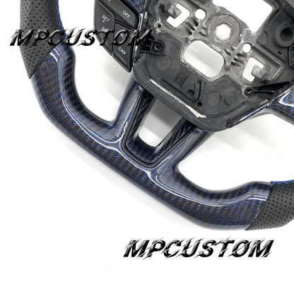 Mpcustom for Ford Focus MK3 ST RS carbon fiber steering wheel flat bottom