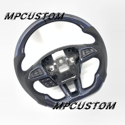 Mpcustom for Ford Focus MK3 ST RS carbon fiber steering wheel black stripe line