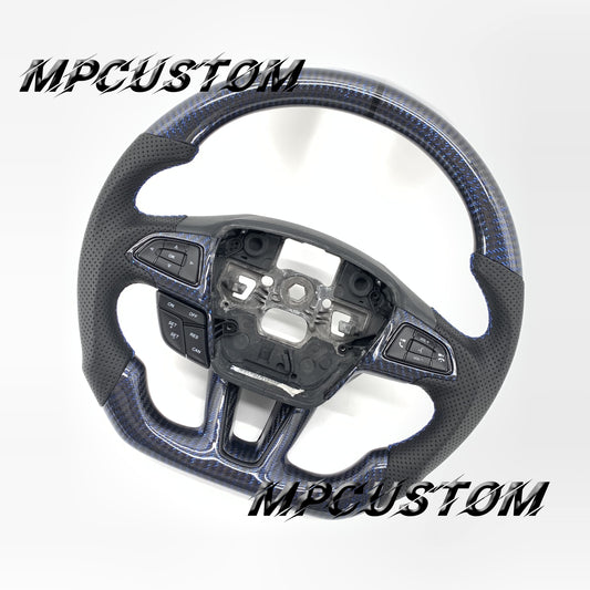 Mpcustom for Ford Focus MK3 ST RS carbon fiber steering wheel flat bottom