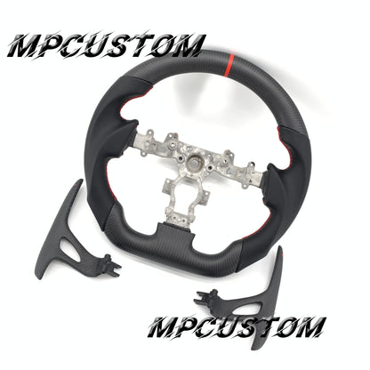 Mpcustom for Nissan GTR R35 2009-2016 carbon fiber steering wheel red stitching