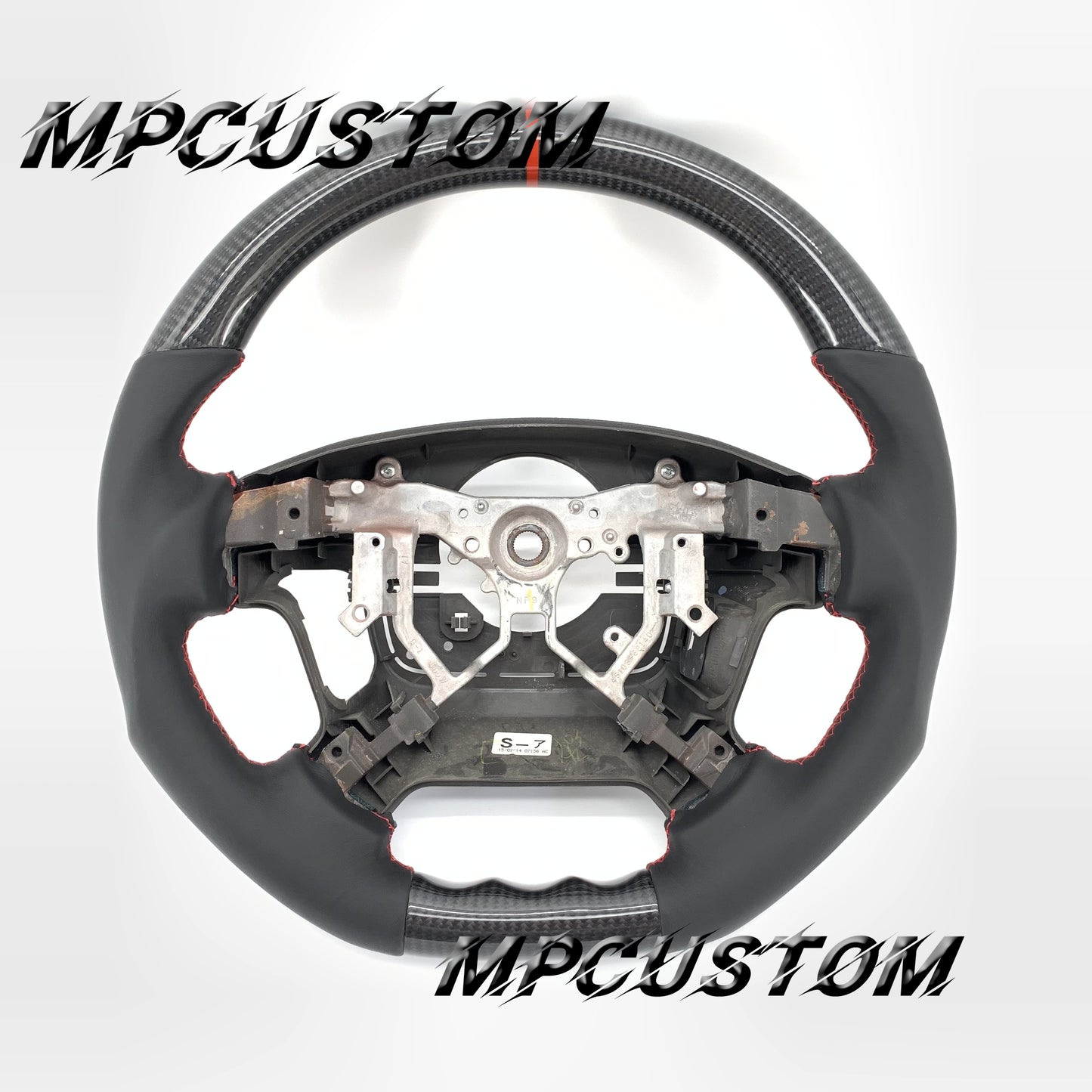 Mpcustom for Toyota Tundra 2007-2013 carbon fiber steering wheel red stitching