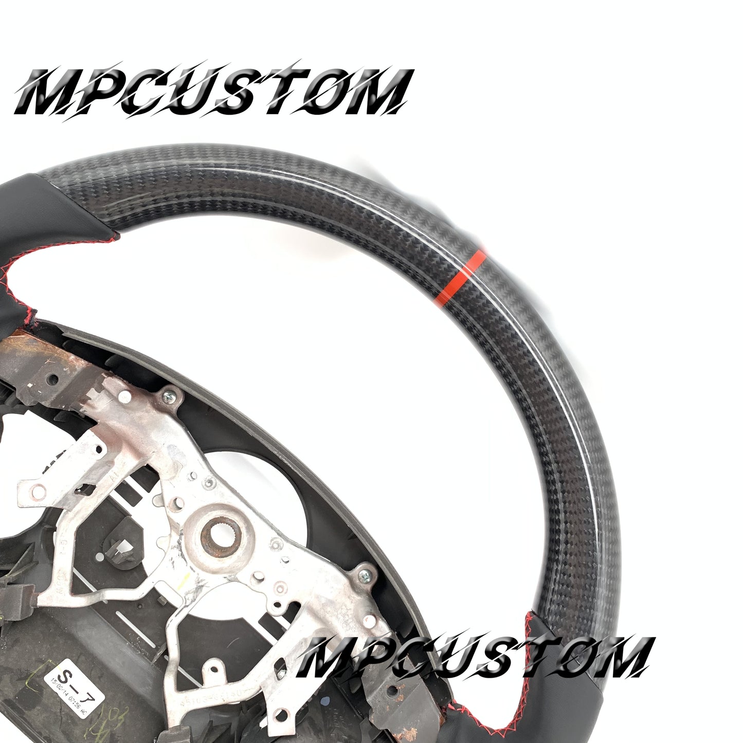 Mpcustom for Toyota Tundra 2007-2013 carbon fiber steering wheel red stitching