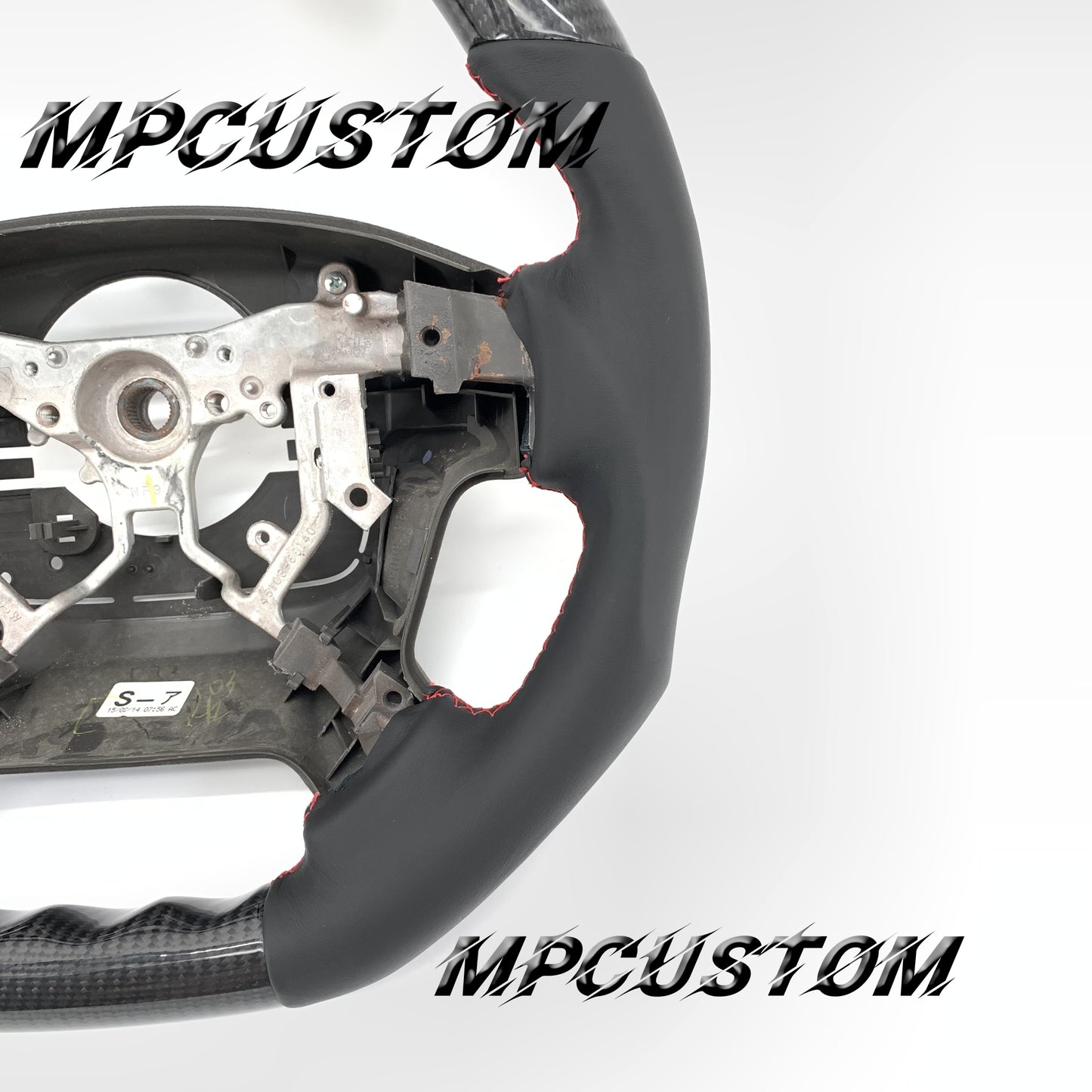 Mpcustom for Toyota Tundra 2007-2013 carbon fiber steering wheel red stitching