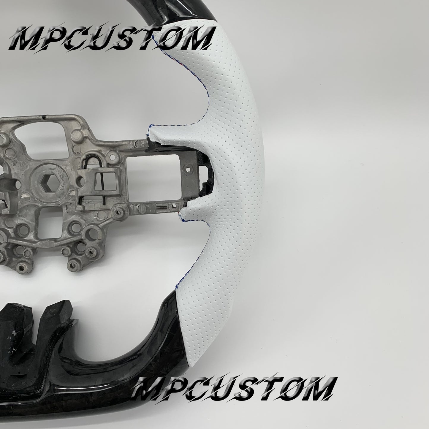 Mpcustom for Ford Mustang 2018-2022 carbon fiber steering wheel led and gloss