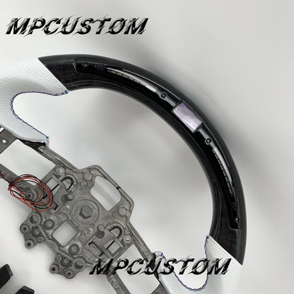Mpcustom for Ford Mustang 2018-2022 carbon fiber steering wheel led and gloss