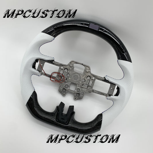 Mpcustom for Ford Mustang 2018-2022 carbon fiber steering wheel led and gloss