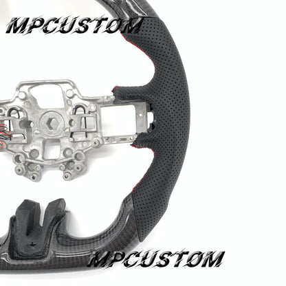 Mpcustom for Ford Mustang 2018-2022 carbon fiber steering wheel gloss and led