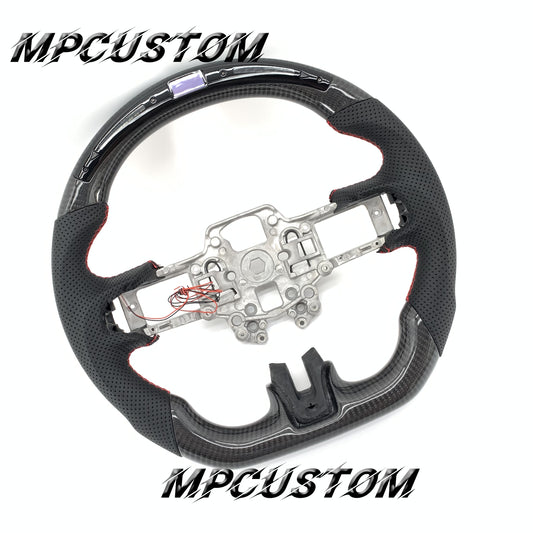 Mpcustom for Ford Mustang 2018-2022 carbon fiber steering wheel gloss and led