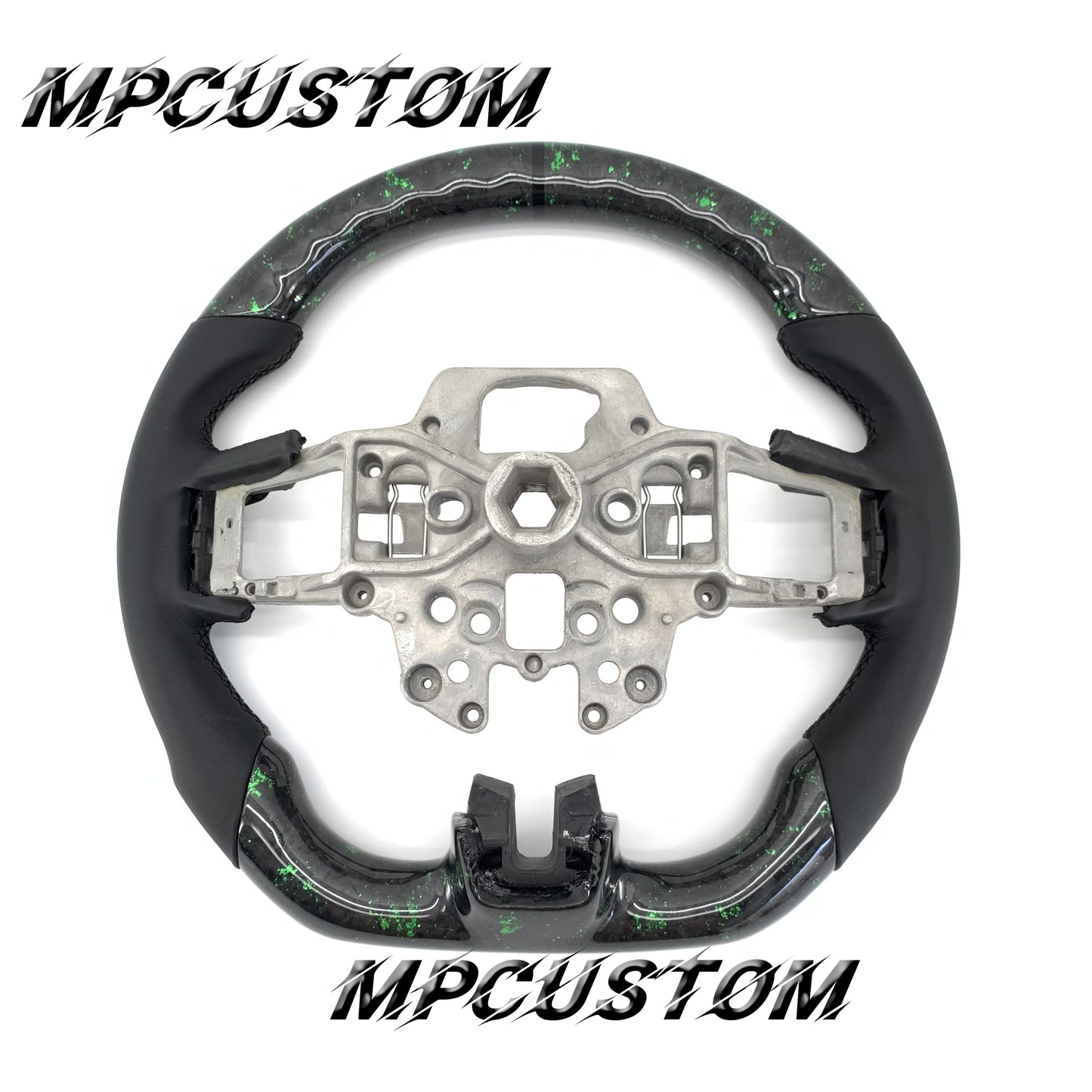 Mpcustom for Ford Mustang 2015-2017 carbon fiber steering wheel black stitching