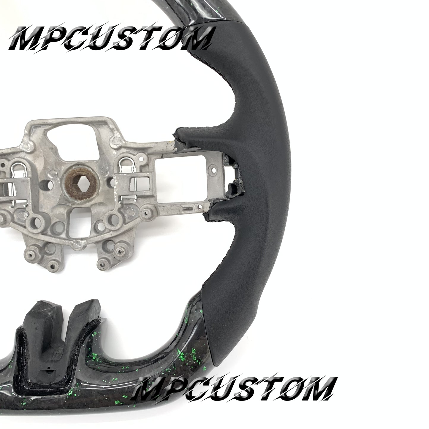 Mpcustom for Ford Mustang 2015-2017 carbon fiber steering wheel black stitching