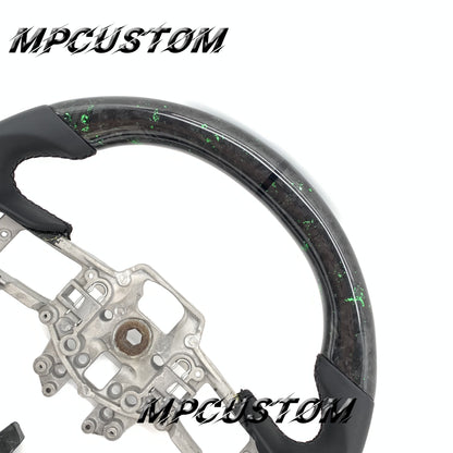 Mpcustom for Ford Mustang 2015-2017 carbon fiber steering wheel smooth and black stitching