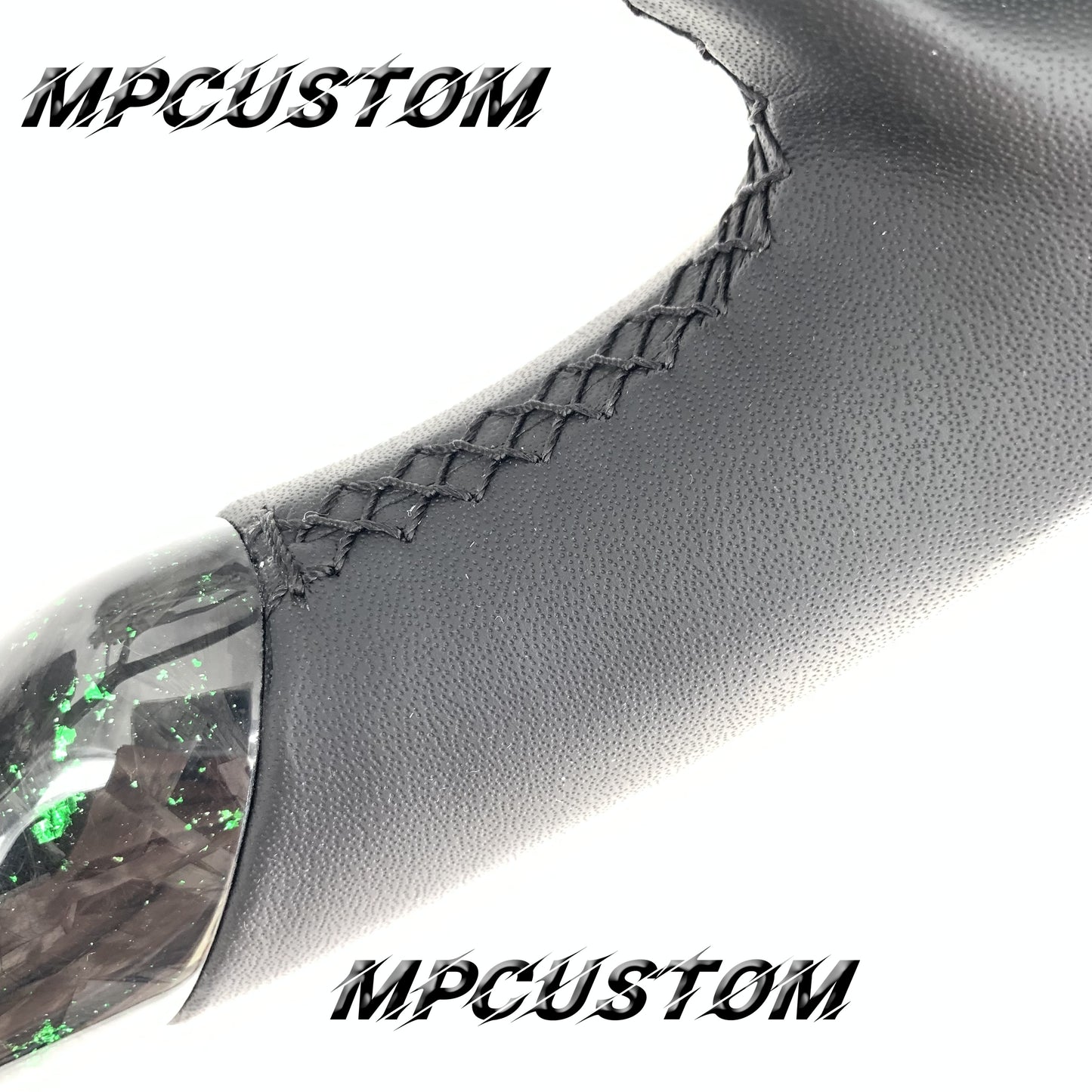 Mpcustom for Ford Mustang 2015-2017 carbon fiber steering wheel round top and gloss