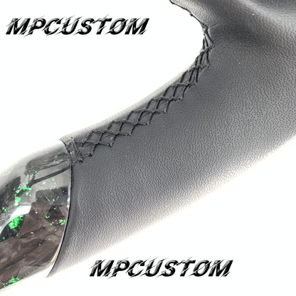 Mpcustom for Ford Mustang 2015-2017 carbon fiber steering wheel round top and gloss